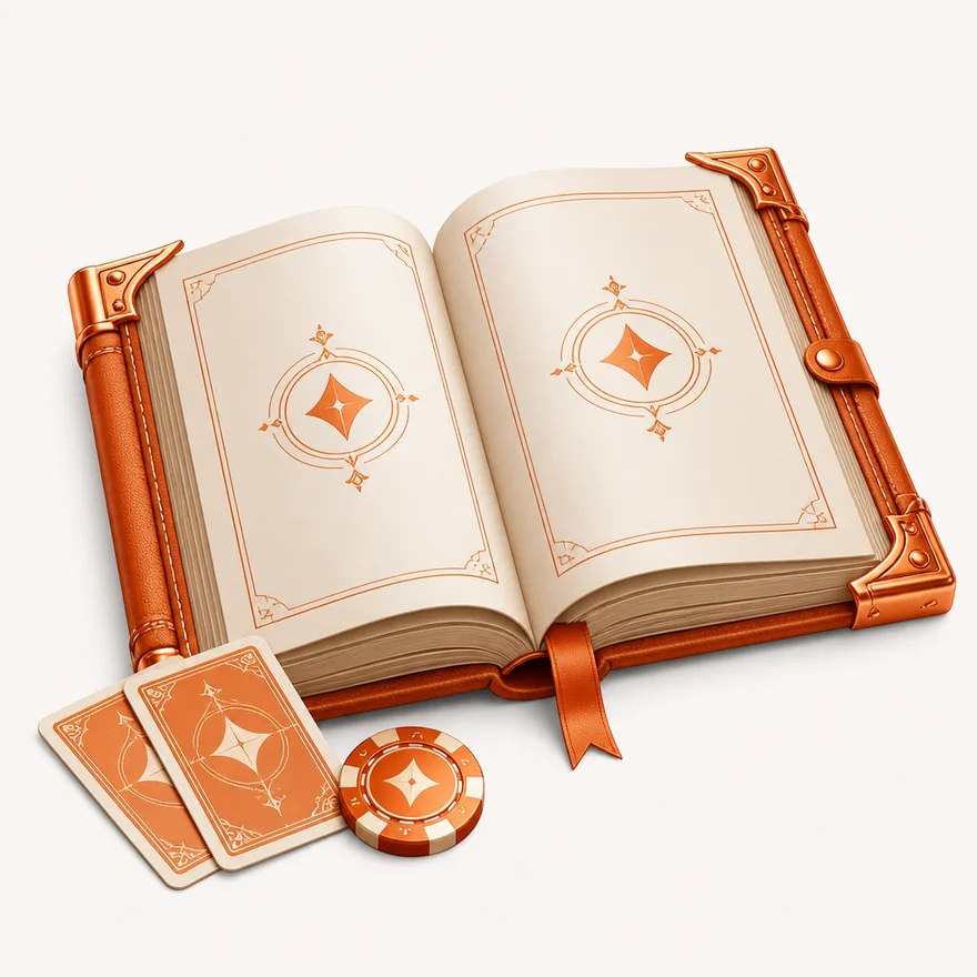 Open rulebook with cards — Hopa