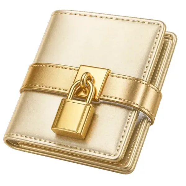 Locked leather wallet — Hopa