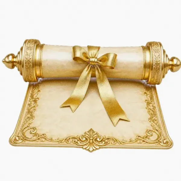 Decorated parchment scroll — Hopa