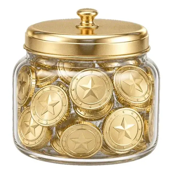 Coin-filled jar — Hopa