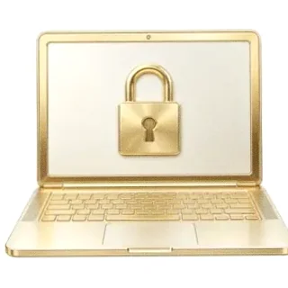 Laptop with padlock — Hopa