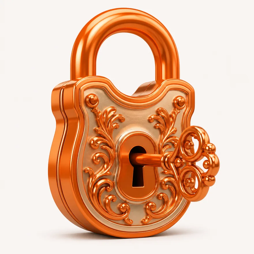 Padlock with key — Hopa