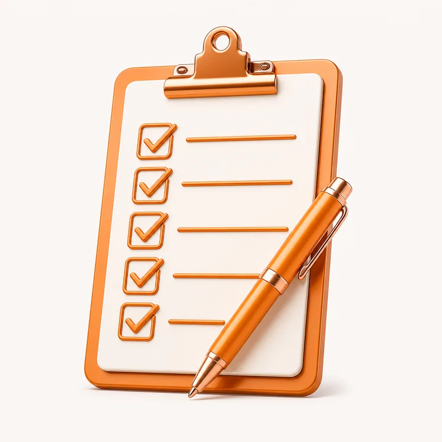 Clipboard checklist — Hopa