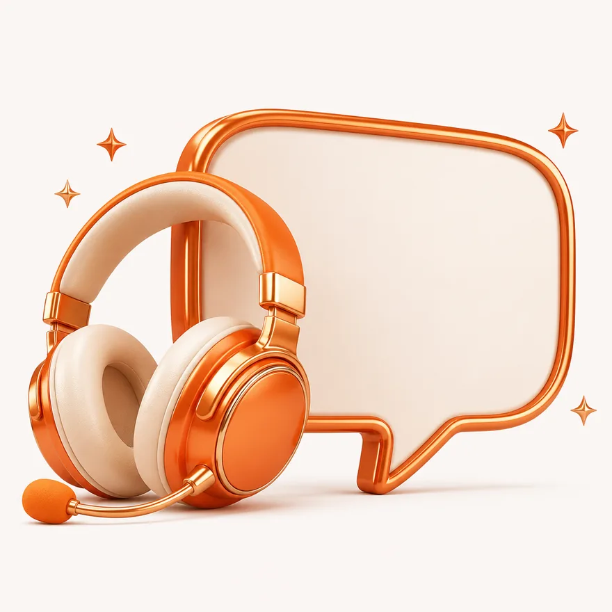 Headset with speech bubble — Hopa