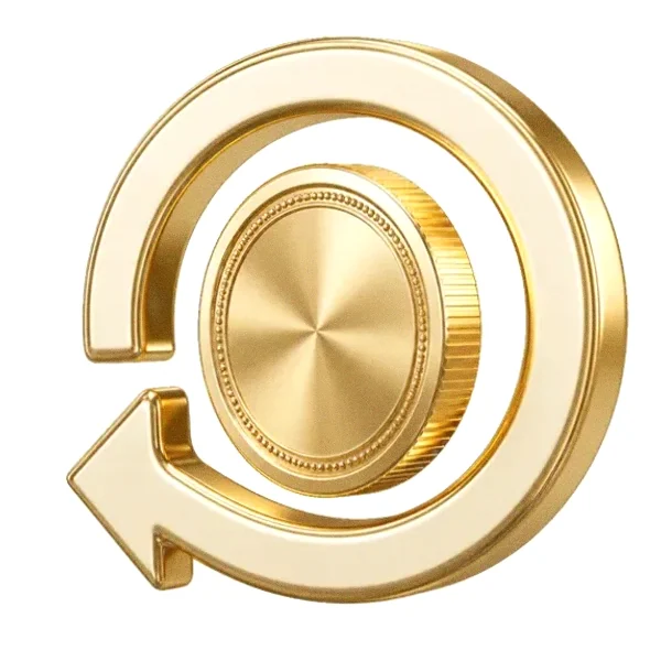 Coin with circular arrow — Hopa